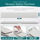 eormoe 30 Inch Faucet Mat for Kitchen Sink - Instant Dry Sink Protector for Countertop, Extra-Long Diatomaceous Earth Stone Sink Tray Around Faucet for Kitchen Bathroom RVs (Light Grey, 30" x 3.9")