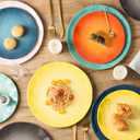 Melamine Dinner Plate Plastic Bread Butter Plates Set of 6 Pcs 11 inch Lightweight Shatter Proof Chip Resistant Dishwasher Safe (Multicolor)