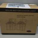 2Pack Solar Porch Lights Outdoor, Solar Sconce Lights Outdoor with Motion Sensor, Waterproof Wall Light with Clear Panel for Garage, Porch, Yard, Front Door,5.8 * 5.8 * 11.8in