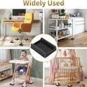 4 Pcs Bed Stoppers to Prevent Sliding - BOIVSHI 2.9"x2.3" Silicone Caster Cups - Furniture Stoppers to Prevent Sliding, Bed, Sofa, Chair - Floor Protectors and Prevents Scratches - Black