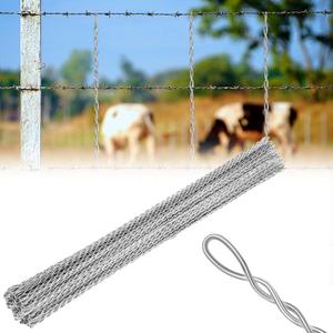 50 Pcs 42 Inch Wire Fence Stays, Galvanized Fence Stay High Strength Fencing Stays Ranch Barbed Wire Fence Stays Barb Wire Fencing for Barbed & Barbless Wire, Heavy 9-1/2 Gauge Steel