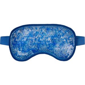 Thrive Hot & Cold Gel Eye Mask - FSA HSA Approved Reusable Gel Bead Ice Face Mask - Warm & Cold Compress for Migraines, Pain Relief, and Puffy Eyes (Azure)
