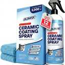 Home Ceramic Coating Spray Kit (16 oz) - Shine, Seal & Protect Stainless Steal, Glass, Kitchen & Bath Surfaces - Extremely Hydrophobic - Repels Stains & Grime - Includes 2 Micro Fiber Towels