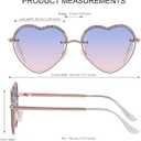 ANDWOOD Trendy Heart Shaped Sunglasses Womens Rhinestone Love Eye Sun glasses Metal Lovely Fashion Diamond Sunnies