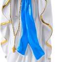 QIANLING 12Inch Lourdes Virgin Mary Statue - Hand Painted Virgin Mary Statue, Catholic Mother Mary Figurine, Blessed Madonna Our Lady of Grace, Altar, Prayer Room & Home Decor Religious Gift