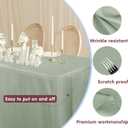 HolidayIdeas 2 Pack Fitted Tableclothes - 48 x 24 Inch - Rectangle Tablecloths for 4 Foot Tables, Polyester Fabric Table Covers for Parties, Holiday Dinner, Trade Show (Sage Green)