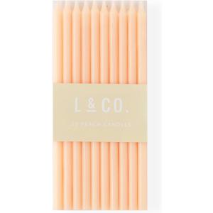 20 Count Tall Skinny Peach Solid Birthday Cake Candles for Birthday Wedding Party Cakes Decorations