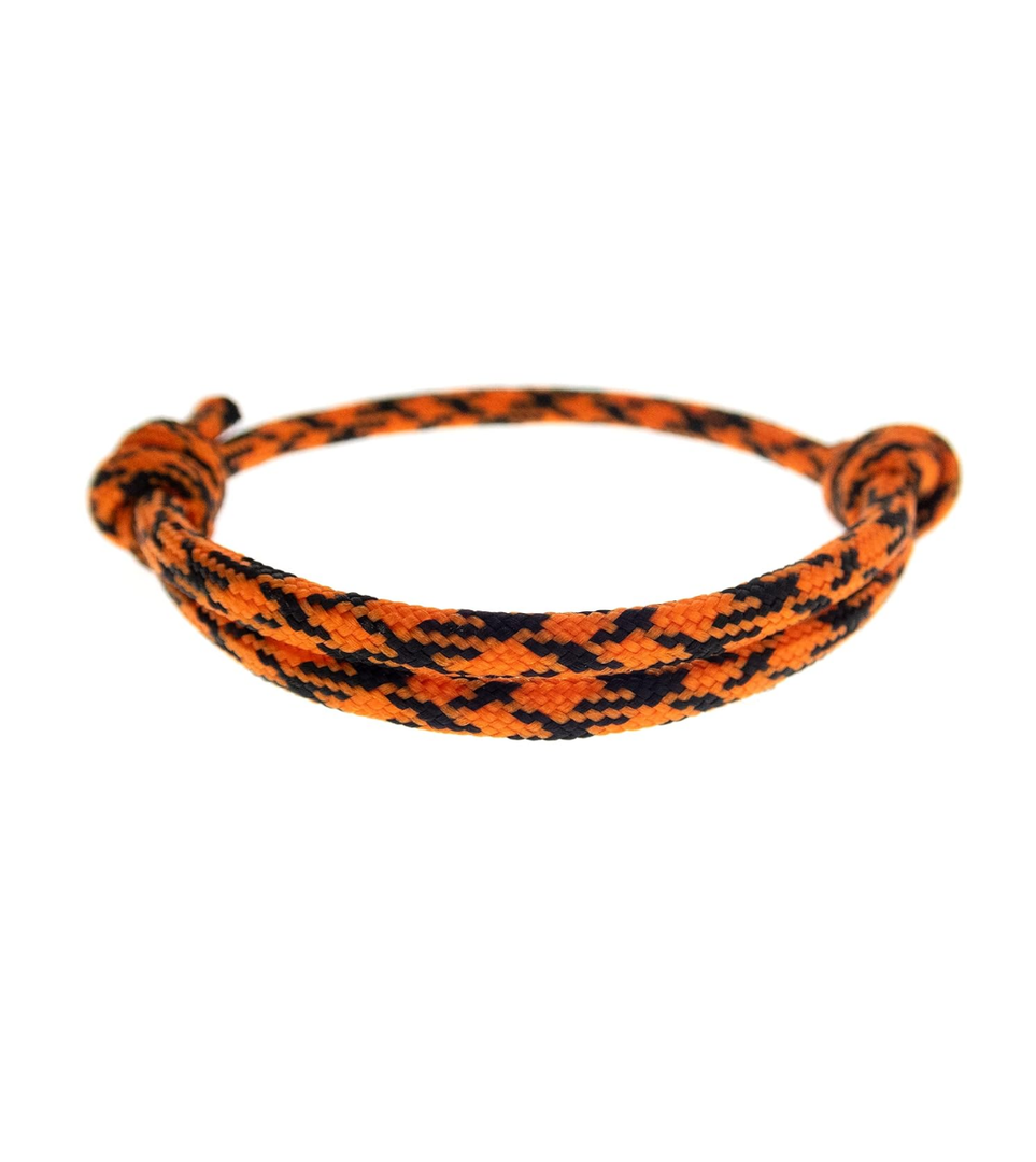 Cool Friendship Bracelet for Guys. Cute Adjustable Knot Rope Bracelet Jewelry. Orange and Black String Cord Colors Men Bracelet. 4 mm