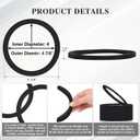 4" Camlock Gaskets, 5 Pack - Heavy Duty Buna-N Rubber Seals for 4 Inch Cam and Groove Fittings - Oil and Chemical Resistant for IBC Totes, Agricultural Irrigation and Industrial Fluid Transfer