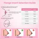 2 x Flange Sizing Kit(10PCS) 13/15/17/19/21mm & Nipple Ruler & Cleaning Brush, Silicone Flange Insert for 24mm Flanges/Shield (Momcozy/Spectra/Bellababy), Breastfeeding Essentials for Moms