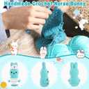 2 x JoycuFF Mini Nurse Bunny Positive Crochet Gift Graduation Nurses Appreciation Gift Thank You Nurse Week Gifts Nurses Day Handmade Animal Emotional Support Gifts