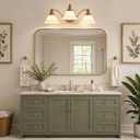 3 Light Brass Vanity Light, Brushed Brass Bathroom Mirror Light Fixture, 23.6" L Vintage Luxury Bathroom Wall Sconce, E26 Base Hardwired Vanity Lighting Over Mirror for Bathroom Bedroom Dressing Room