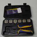 haisstronica 6PCS Crimping Tool Set - Ratchet Wire Crimping Tool for Heat Shrink,Insulated Nylon,Non-Insulated,Ferrule Wire End,Open Barrel Terminals,Solar Connectors