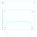Tempered Glass Cutting Boards for Kitchen 12"x16" & 10"x14" & 8"x12" Clear Glass Cutting Boards with Rubber Feet Dishwasher Safe Shatter Resistant Heat Resistant (Large)