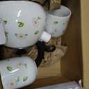 TATSUMI Country Roses Porcelain Tea Set, European Ceramic tea set for one or two,Vintage Style, For Women and Tea Parties (Green, 7 Pieces Set)