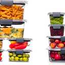 Rubbermaid Brilliance BPA-Free Airtight Food Storage Containers, 24-Piece Set, Easy for Meal Prep, Lunch & Leftovers