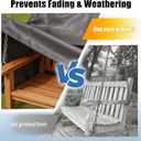 Outdoor Hanging Porch Swing Cover, 62x27.5 Oxford Waterproof Swing Cover | Durable Hanging Patio Swing Cover with Zipper, Velcro, Buckle, Drawstring, Tear Resistant, All Weather Protected, Easy to Use