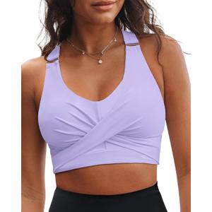 GRAPENT Purple Swimsuits for Women Swimming Suits for Women Push Up Bikini Tops Women Swimming Suits Women Swimsuit Twist Front Bikini Lavender Size Medium US Size 8 to Size 10