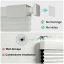 No Drill No Tools Blackout Cellular Shades,Cordless Blinds for Indoor Windows,Room Darkening Window Shades Honeycomb Blinds for Bedroom,Office,Home,Grey,22.5" w x 64" h