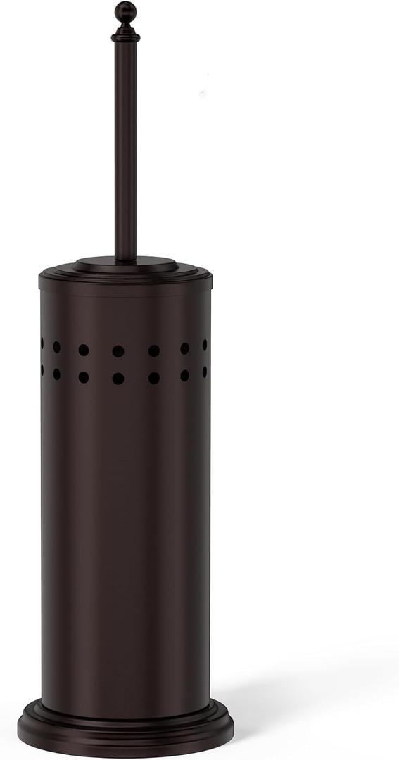 DOWRY Anti-Hand Off Toilet Plunger with Holder for Bathroom,Powerful Efficient Force Suction Cup,Heavy Duty, Deep Cleaning Bronze (18.7In)