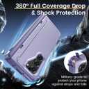 VEGO for Samsung Galaxy Z Fold 5 Case, with S Pen Holder [Hinge Protection][Built-in Screen Protector & Invisible Kickstand] Full Body Shockproof Anti-Slip Rugged Phone Cover for Z Fold 5 -Purple