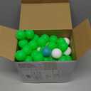 Libima 120 Pack Colored Table Tennis Balls 40 mm Plastic Balls Bulk for 4th of July Carnival Wedding Pool Games, DIY Arts, Pet Toys, School Patriotic Activities (Dark Green, Light Green, White)