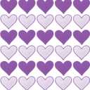 MECCANIXITY Heart Shaped Iron on Patches 7x6.8cm Embroidered Sew Patches Appliques Garment Embellishments for Clothing Repair Backpack Shoes Decoration Purple 30Pcs