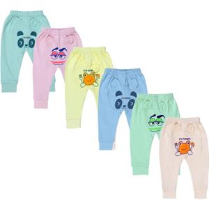 Superminis Unisex Light Colors Cotton Diaper Pyjama for Toddlers/Kids with Prints at The Back, Multicolor