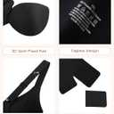 INNERSY Womens Plus Size Wireless & Seamless Supportive Full Coverage Bras Push Up No Underwire Bra for Everyday Comfort (Black, 1XL)
