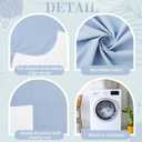 Hahafelt Blue Scalloped Crib Skirt 28"x 52" with 14" Drop Pleated Dust Ruffle with Split Corners for Baby Boys Girls Soft 4-Sided Crib Bed Skirt Nursery Standard Toddler Bedding