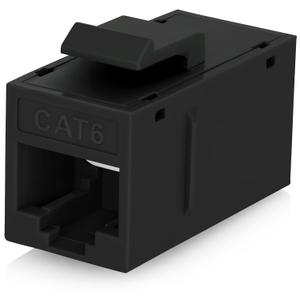 Everest Cat6 RJ45 Keystone Coupler (24-Pack) - Black - Female to Female - Ethernet Coupler