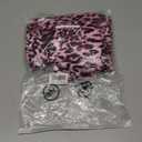 Molilove Womens Cheetah Print Romper Sexy Bodycon Shorts Jumpsuit Long Sleeve Crew Neck One Piece Outfits Y2K Trendy Clothes (XX-Large, Pink)