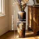 Rustic Ceramic Floor Vase, 24 Inch, Clay Farmhouse Large Decor