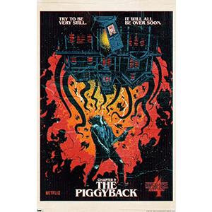 Trends International Netflix Stranger Things: Season 4 - The Piggyback Wall Poster, 22.375" x 34", Premium Unframed Version, 2 Pack