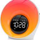 Wake Up Light Sunrise Alarm Clock - Sunrise Simulation & White Noise Machine with 30 Soothing Sounds, 14 Color Dimmable Night Light, Dual Alarms for Heavy Sleepers/Adults/Kids, Digital Clock Timer