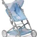 JC Toys - Berenguer Boutique | Fashionable Stroller with Canopy and Storage | Simple Folding |Blue Accessory Collection | for Dolls up to 18" | Ages 3+