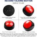 Recordable Talking Button 30 Seconds Record Button Easy Button Answer Buzzers Custom Sound Button for Communication Study Office Home Game Gift(Batteries Included)