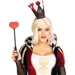 Leg Avenue Women's 2 Pc Crown and Scepter Costume Set (Black/Red)