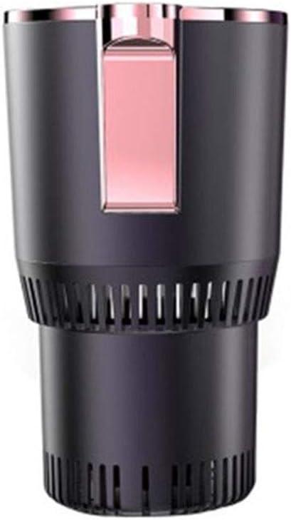 2-in-1 Smart Car Cup Warmer Cooler, Auto Car Cooling and Heating Cup Mug Holder with LED Temperature Display, Touch Control, Keep Beverage Cool and Warm Fits in Commuter Road Tripper (Pink)