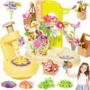 DIY Flower Bouquet Kit, Crafts for Kids Ages 4-6-8, Fabric Flower Bouquets Toys, Arts and Crafts Flower Making Kit for Kids, Creative Christmas Birthday Gift for 4 5 6 7 8 9 10 Year Old Girls
