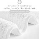 Madison Park Splendor Reversible 100% Cotton Tufted Bathroom Rug-3000 GSM Hotel Quality Luxurious Plush Medium Pile Bath Mat Absorbent, Quick Dry, Shower Room Dcor, 24x60 White