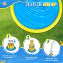 127 inch Extra Large Non-Slip Splash Pad Sprinkler for Kid and Dog, Kiddie Dog Pool, Toddler Outdoor Toys for Ages 3-12 Boys Girls, Summer Outdoor Water Kids Toys, Parent Games, Backyard, Lawn