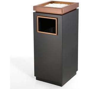 WICHEMI Commercial Outdoor Trash Can with Lid, 7 Gallon Stainless Steel Trash Bin with Removable Inner Bucket for Office Hotel Lobby Patio