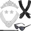 6 Pieces 1920s Accessories for Women, Audrey Hepburn Costume Set Breakfast at Tiffany's Accessories for Halloween Cosplay