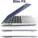 AKIT Compatible with MacBook Air 13 inch Case Sparkly 2025 2024-2022 M4 M3 M2 A3240 A3113 A2681, Glossy Glitter [Anti-Cracking] Hard Shell Laptop Case Cover for MacBook Air 13.6 inch 2025, Haze Blue