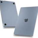 MEEgoodo for MacBook Air M4/M3/M2 13.6 inch Case 2025 2024 2022,Fit Model A3240/A3113/A2681,Flexible Plastic Case for MacBook Air 13 inch with TPU Keyboard Cover & Webcam Cover & OTG Adapter,Haze Blue