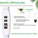 Grow Lights for Indoor Plants Full Spectrum with Detachable Tripod Stand, 10-55 Inches Height Adjustable Aluminum Alloy Indoor Plant Grow Lamp with Auto On/Off Timer Function