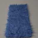 Faux Fur Fabric Square Patches for Crafts, Sewing, Costumes, Seat Pads (Blue, 20 x 20 Inch)