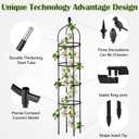 2 Pcs Garden Obelisk Trellis for Climbing Plants Outdoor 6 Ft Rose Bush Round Trellis for Pots Rustproof Metal Pipe with Plastic Coated Plant Flower Trellises for Clematis Vine Jasmine Support