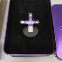 Clickfree Pro 128GB 4-in-1 Photo & Video Backup USB Flash Drive for iPhone, Android, iPad & Mac with Matching Metal Travel Tin (Purple) - with Custom Museum Quality Poster